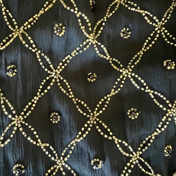 Vintage Scala Evening Gown Black and Gold (Small) - Picture 7 of 8